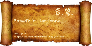 Basmár Marianna névjegykártya